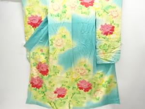 アンティーク　牡丹模様刺繍振袖